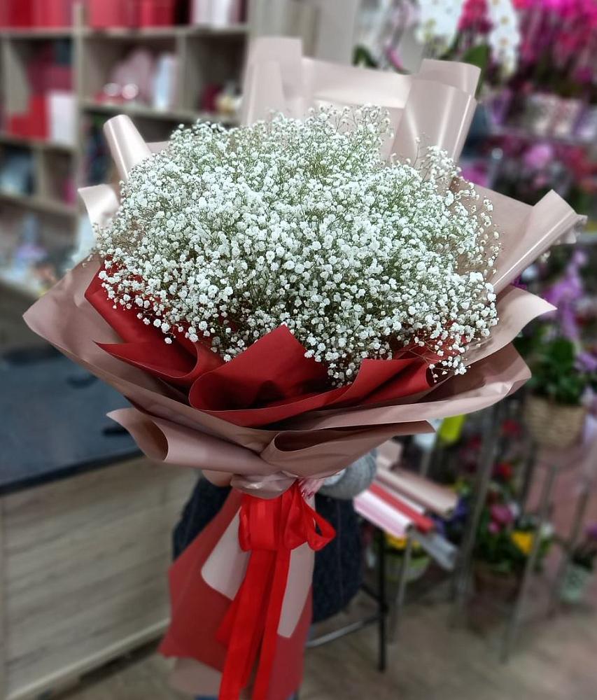 Букет Белые хлопья в Сколково Букет цветов из: Гипсофила в Сколково