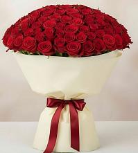 Букет 101 Красная роза Милано в Сколково