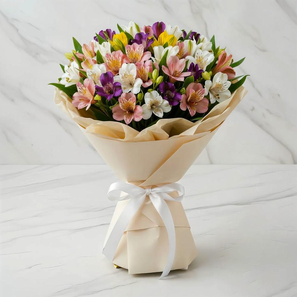 Букет цветов из: Альстромерии в Сколково