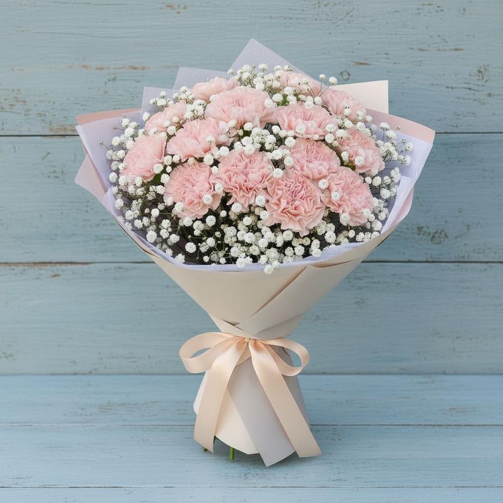 Букет цветов из: Гвоздики в Сколково