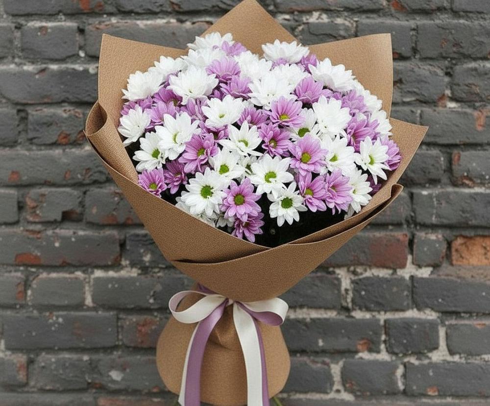 Букет цветов из: Хризантемы в Сколково