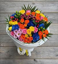 Букет цветов из:  Розы и Хризантемы в Сколково