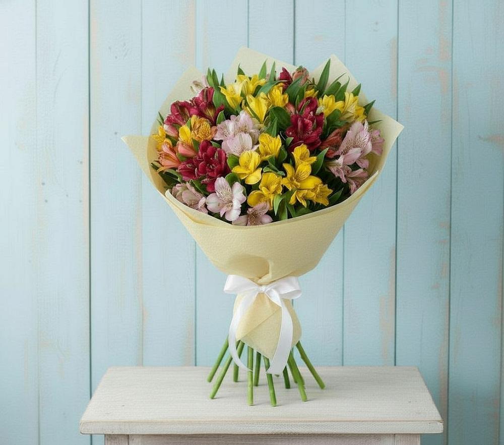 Букет цветов из: Альстромерии в Сколково