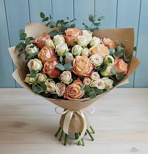 Букет цветов из:  Альстромерии и Розы #REPLACE_PRED# Сколково